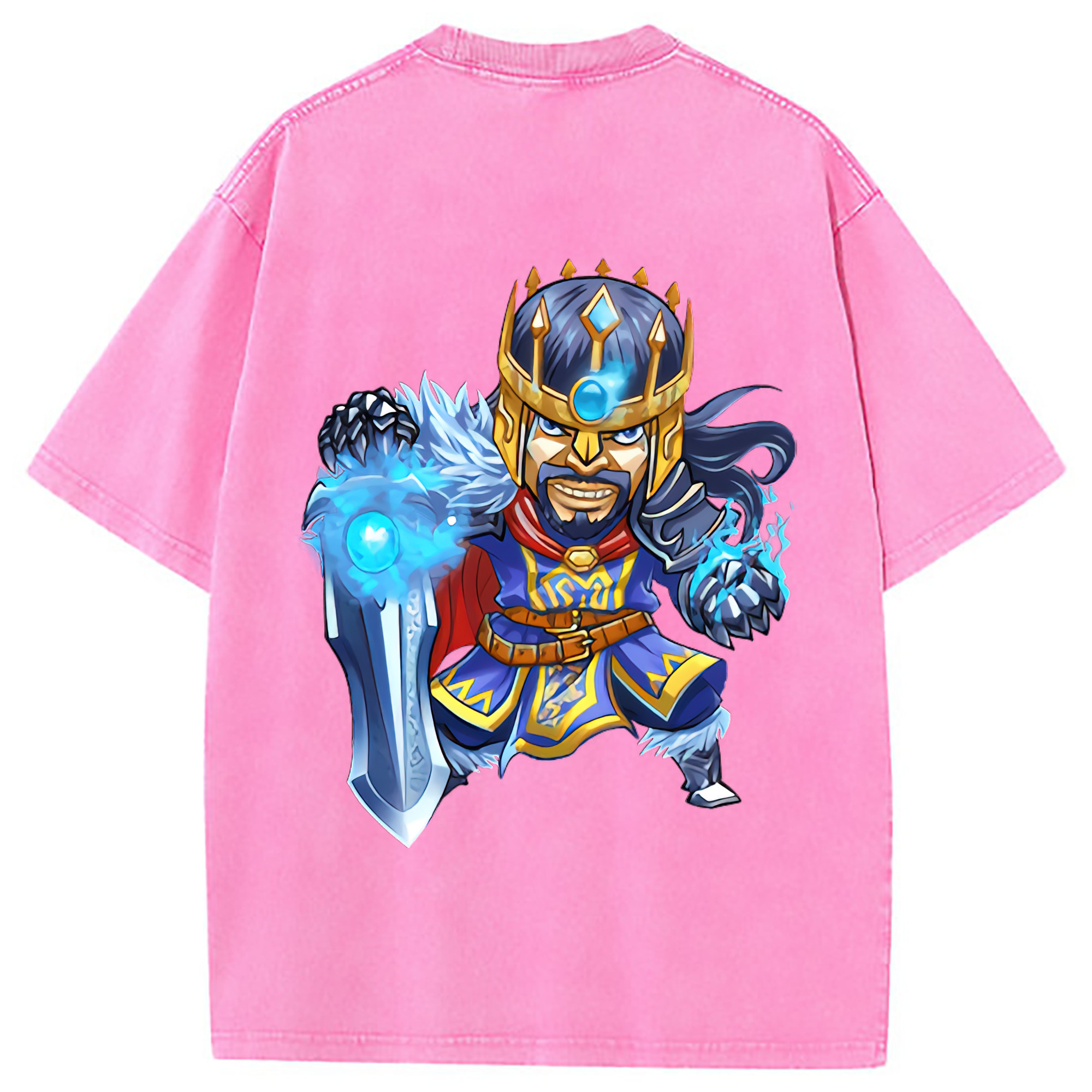 （画像用） リーグ・オブ・レジェンド League of Legends LOL 綿100% ヴィンテージ風 半袖Tシャツ（背面プリント）